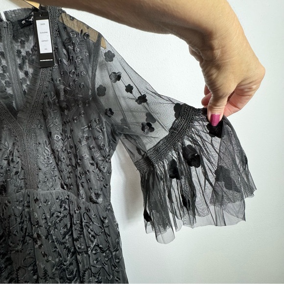 Tolani Cloudine Embroidered Lace Mesh Midi Fairy Goth Dress Size XXL NWT - Picture 4 of 12